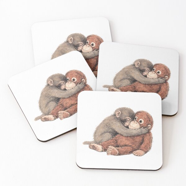 Item preview, PUNCH JAPANESE MACAQUE HUGGING DJUNGELSKOG ORANGUTAN PLUSH designed and sold by LIS AND MELIVERSO.