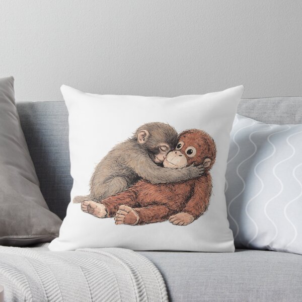 Item preview, PUNCH JAPANESE MACAQUE HUGGING DJUNGELSKOG ORANGUTAN PLUSH designed and sold by LIS AND MELIVERSO.