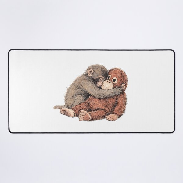 Item preview, PUNCH JAPANESE MACAQUE HUGGING DJUNGELSKOG ORANGUTAN PLUSH designed and sold by LIS AND MELIVERSO.