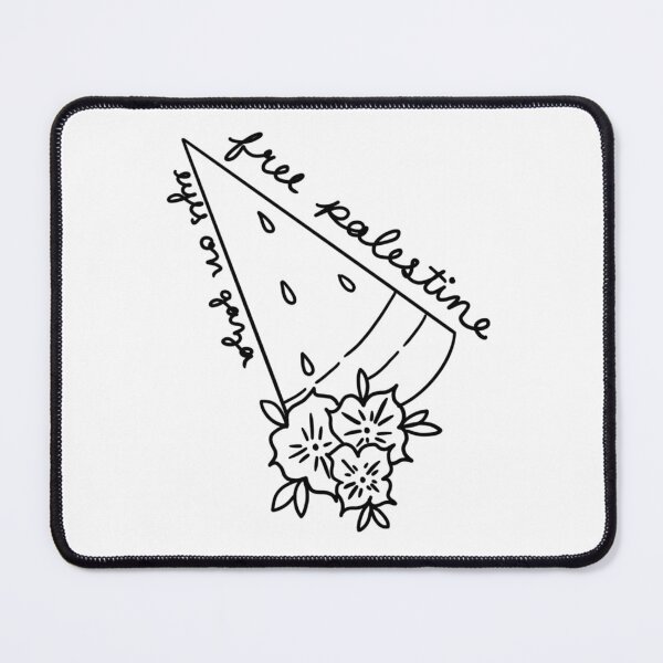 Item preview, Free Palestine watermelon eyes on Gaza humanitarian no war linework art designed and sold by Mariecobiz.