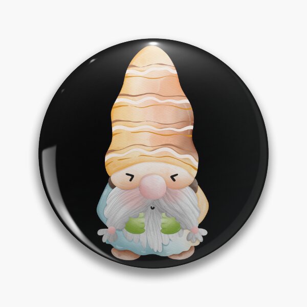 Item preview, Cute Watercolor Gnome Sticker with Wavy Stripe Hat & Leaf Shirt designed and sold by FestivityFinds.