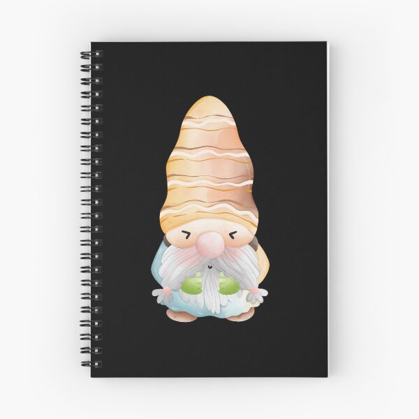 Item preview, Cute Watercolor Gnome Sticker with Wavy Stripe Hat & Leaf Shirt designed and sold by FestivityFinds.