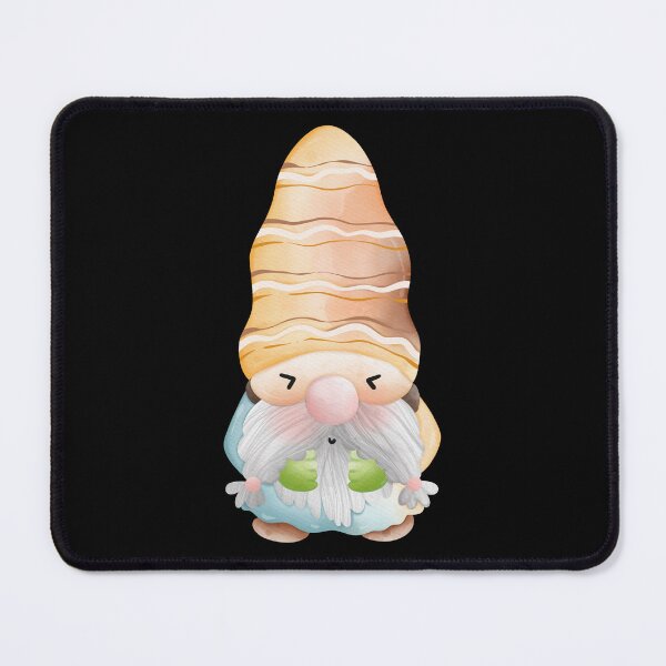 Item preview, Cute Watercolor Gnome Sticker with Wavy Stripe Hat & Leaf Shirt designed and sold by FestivityFinds.