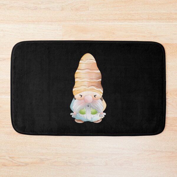 Item preview, Cute Watercolor Gnome Sticker with Wavy Stripe Hat & Leaf Shirt designed and sold by FestivityFinds.