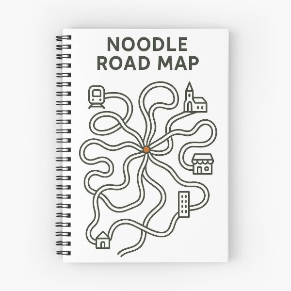 Item preview, Noodle Road Map  designed and sold by maaameee.