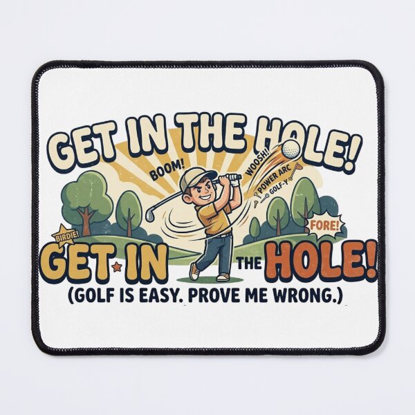 Item preview, Funny Sarcastic Golfer – Get In The Hole – Retro Golf Meme Quote designed and sold by Wear Sculpt.
