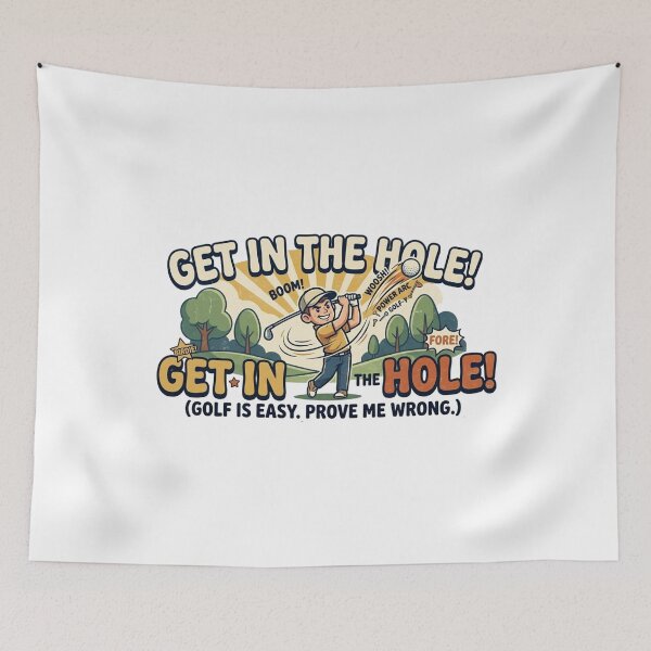 Item preview, Funny Sarcastic Golfer – Get In The Hole – Retro Golf Meme Quote designed and sold by Wear Sculpt.