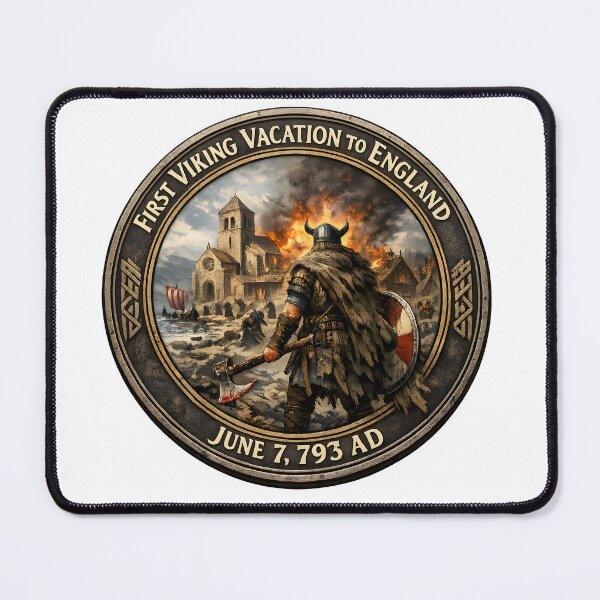 Item preview, First Viking Vacation to England June 7, 793 AD designed and sold by Bjorkqvist.