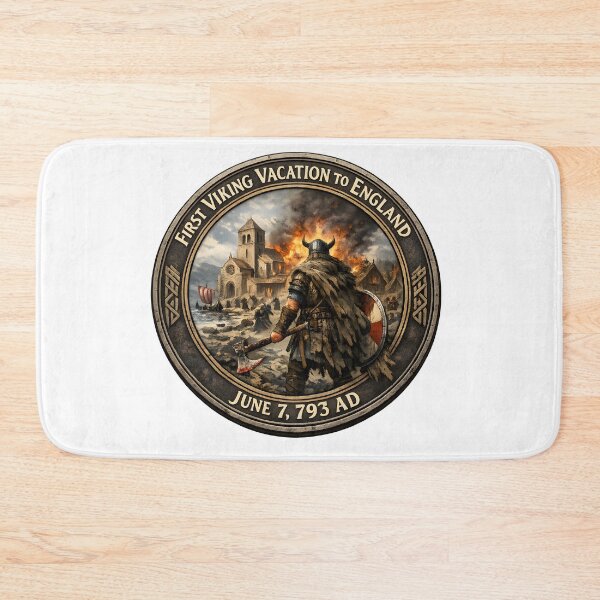 Item preview, First Viking Vacation to England June 7, 793 AD designed and sold by Bjorkqvist.