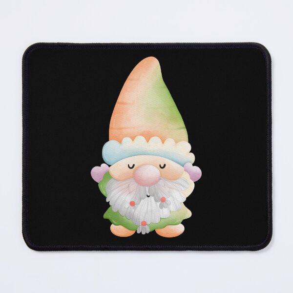 Item preview, Cute Watercolor Pastel Gnome Sticker with Ombre Hat (Orange Green) designed and sold by FestivityFinds.