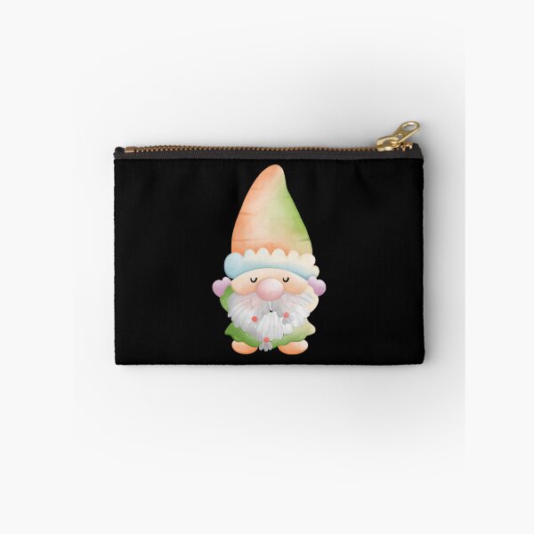 Item preview, Cute Watercolor Pastel Gnome Sticker with Ombre Hat (Orange Green) designed and sold by FestivityFinds.