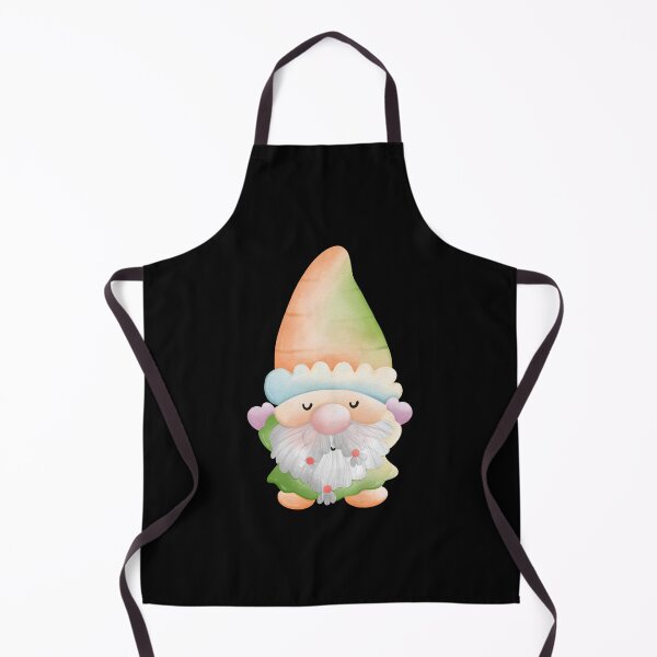 Item preview, Cute Watercolor Pastel Gnome Sticker with Ombre Hat (Orange Green) designed and sold by FestivityFinds.