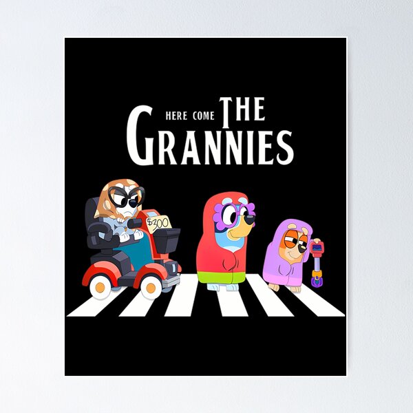 Item preview, Bluey Here Come The Grannies Band Style designed and sold by gluxy.
