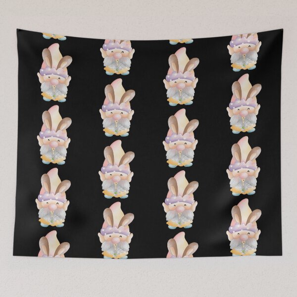 Item preview, Cute Watercolor Easter Bunny Ears Gnome Sticker in Pastel Hat designed and sold by FestivityFinds.