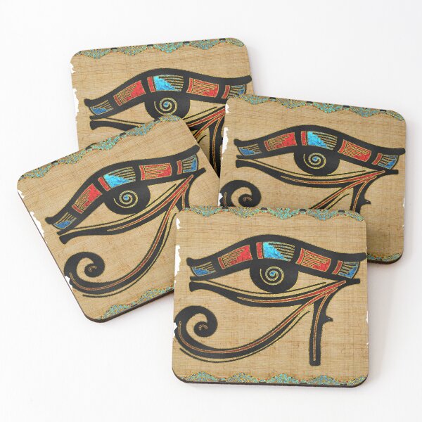 Item preview, Egyptian Eye of Horus Ornament on papyrus  designed and sold by Nartissima.