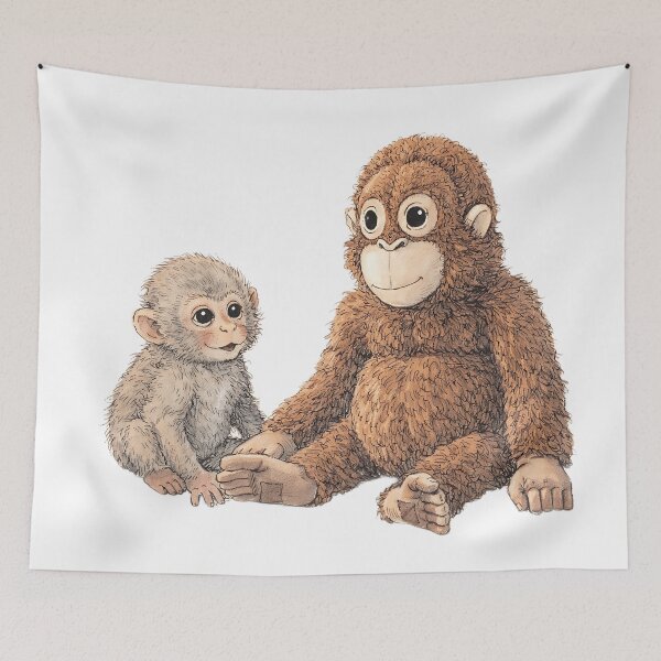 Item preview, PUNCH MACAQUE SHOWING DJUNGELSKOG ORANGUTAN PLUSH designed and sold by LIS AND MELIVERSO.
