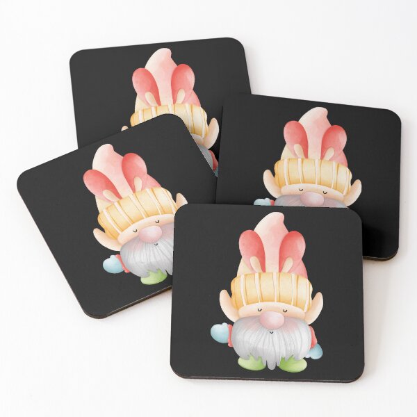 Item preview, Cute Watercolor Easter Bunny Ears Gnome Sticker (Pink Hat) designed and sold by FestivityFinds.