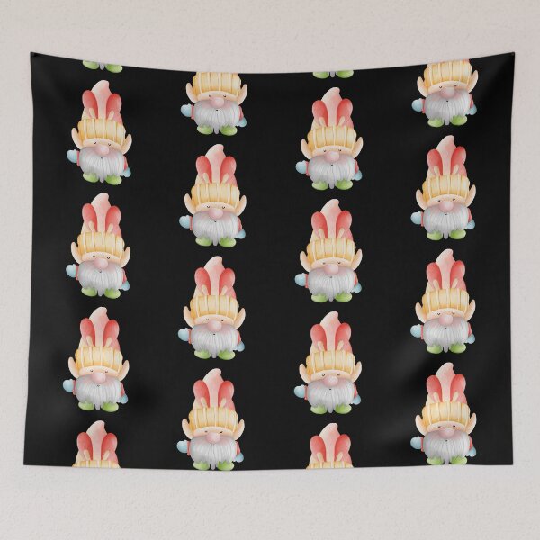 Item preview, Cute Watercolor Easter Bunny Ears Gnome Sticker (Pink Hat) designed and sold by FestivityFinds.