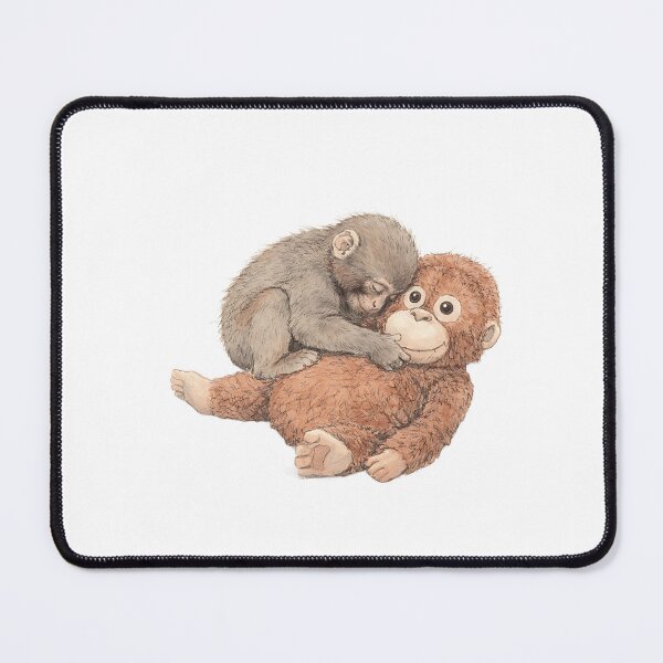 Item preview, HAPPY PUNCH MACAQUE HOLDING DJUNGELSKOG ORANGUTAN designed and sold by LIS AND MELIVERSO.