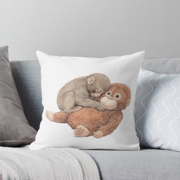 Item preview, HAPPY PUNCH MACAQUE HOLDING DJUNGELSKOG ORANGUTAN designed and sold by LIS AND MELIVERSO.