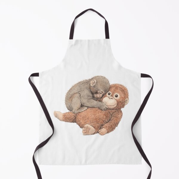 Item preview, HAPPY PUNCH MACAQUE HOLDING DJUNGELSKOG ORANGUTAN designed and sold by LIS AND MELIVERSO.