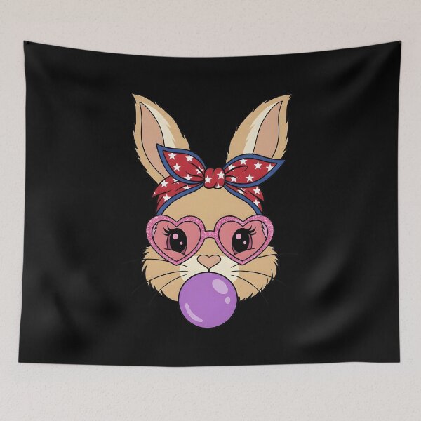 Item preview, Girls Patriotic Easter Bunny Face designed and sold by KroghDs.