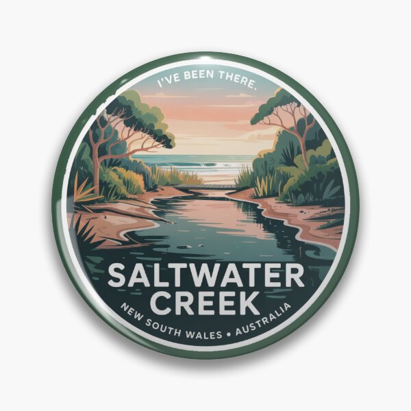Artikelvorschau, Saltwater Creek NSW Reiseaufkleber entworfen und verkauft von Random Designs.