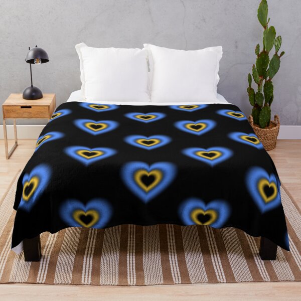 Item preview, Blue and lemon blurry heart designed and sold by serenebookworm.