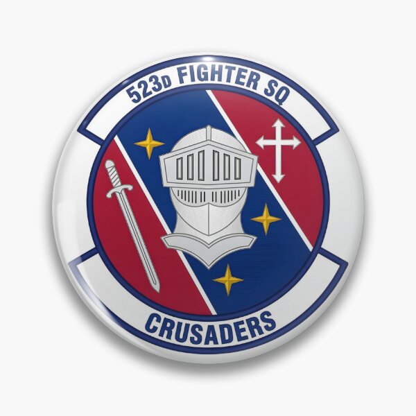 Artikelvorschau, Offizielles Abzeichen des 523. Jagdgeschwaders „Crusaders“ entworfen und verkauft von CharlieDesings.