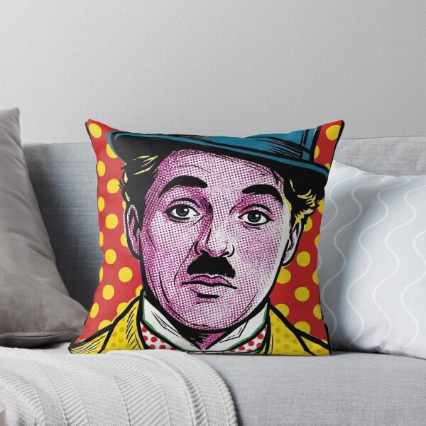 Item preview, Chaplin Pop Art Retro Cinematic Portrait Blue Bowler Hat Design designed and sold by Terry Bain.