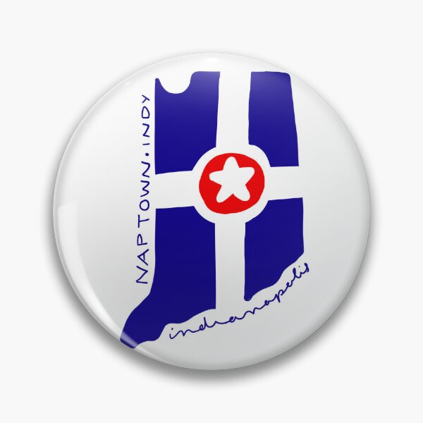 Item preview, Indianapolis Indy naptown Indiana Hoosier art flag designed and sold by Mariecobiz.