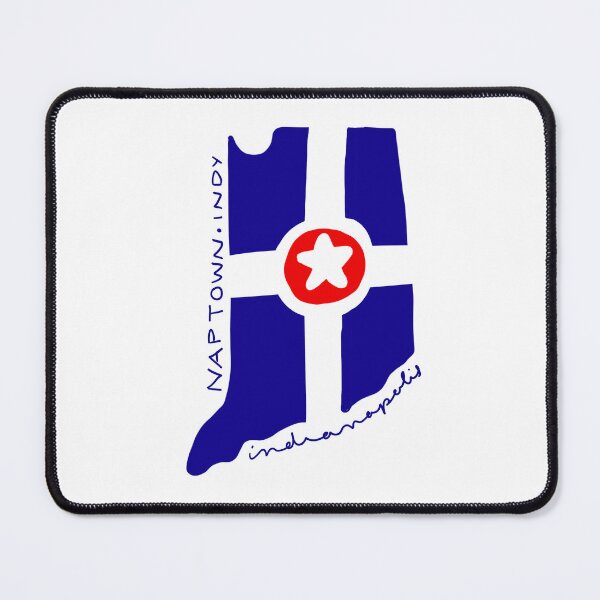 Item preview, Indianapolis Indy naptown Indiana Hoosier art flag designed and sold by Mariecobiz.
