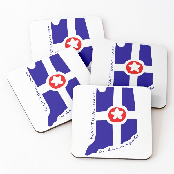 Item preview, Indianapolis Indy naptown Indiana Hoosier art flag designed and sold by Mariecobiz.