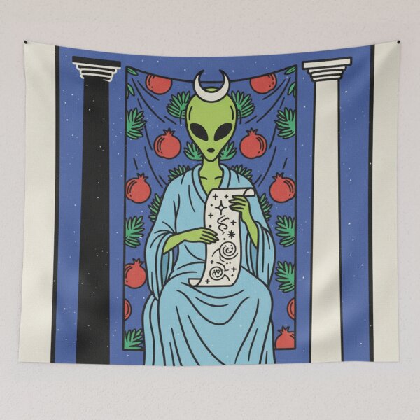 Item preview, Alien Priestess of the Cosmic Tarot designed and sold by HeyHas.