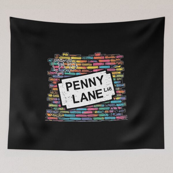Item preview, Penny Lane Street Sign - Psychedelic Brick Wall designed and sold by Nacho Average Designs.