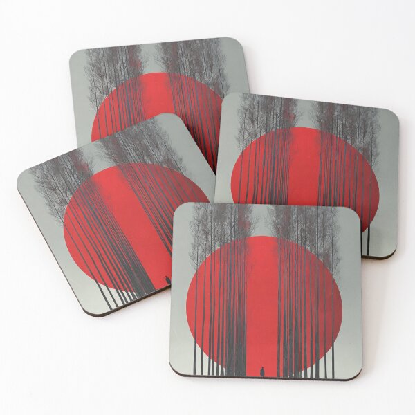 Item preview, Minimal Japanese Forest Sunset Art designed and sold by MeadowArt7.