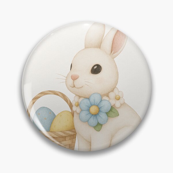 Artikelvorschau, Aufregender Osterhase – Niedliches frühlingshaftes blaues Blumendesign entworfen und verkauft von WonderGrace.