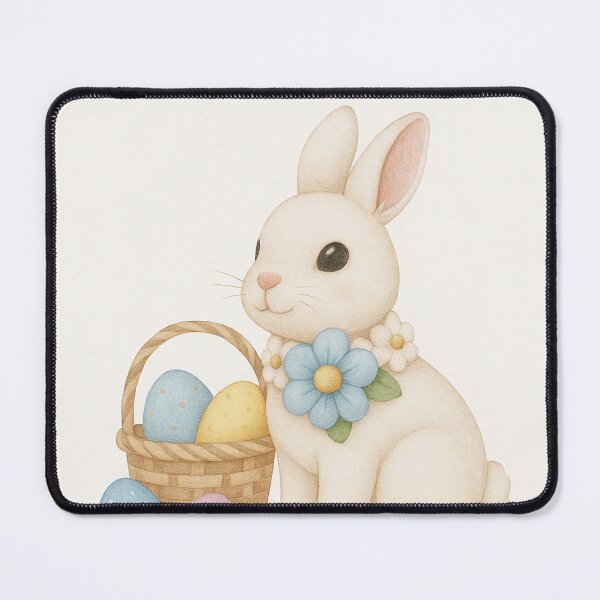 Item preview, Eggciting Easter Boy Bunny – Cute Spring Blue Floral Design designed and sold by WonderGrace.