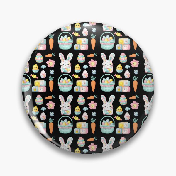 Item preview, Kawaii Easter Icon Pattern – Cute Bunny Chick Egg Carrot Candy Pastel Pattern, Spring Kawaii Easter Design designed and sold by SmartyWonders.