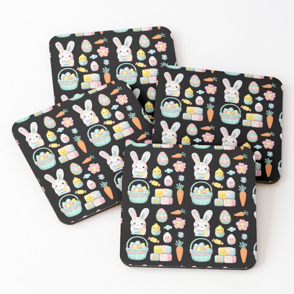 Item preview, Kawaii Easter Icon Pattern – Cute Bunny Chick Egg Carrot Candy Pastel Pattern, Spring Kawaii Easter Design designed and sold by SmartyWonders.