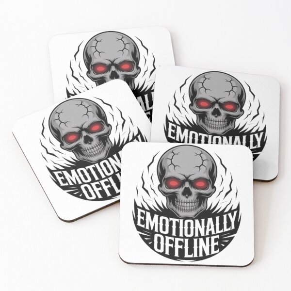 Item preview, Emotionally Offline Skull – Dark Gothic Graphic Tee designed and sold by NewUSShop.