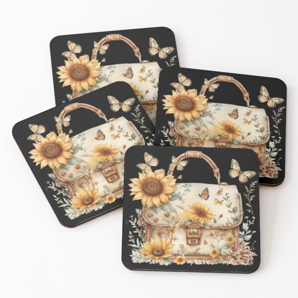 Artikelvorschau, Vintage Sonnenblumen-Handtasche entworfen und verkauft von mikeformart.