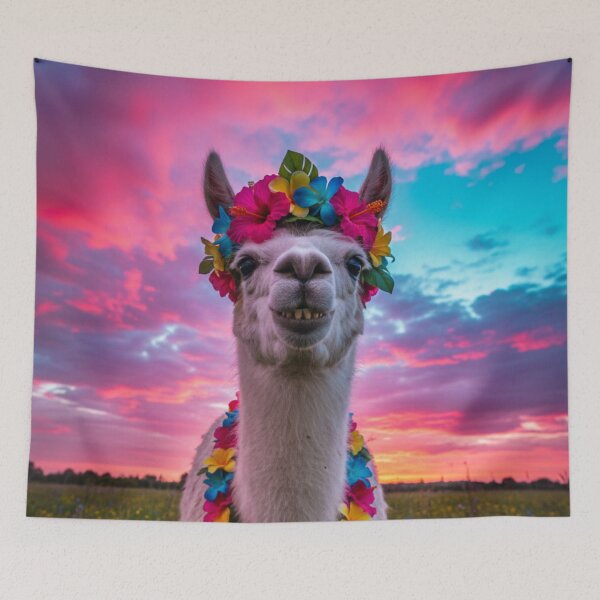 Item preview, Flame with Floral Garland at Sunset designed and sold by HeyHas.