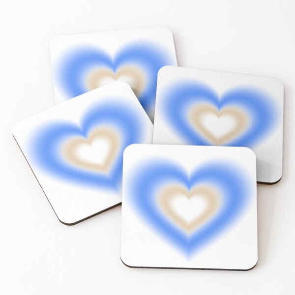 Item preview, Blue and vanilla blurry heart designed and sold by serenebookworm.