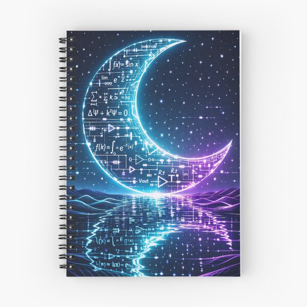Artikelvorschau, Cybernetic Moon: Mathematical Synthwave Crescent entworfen und verkauft von LuxeBuzz.