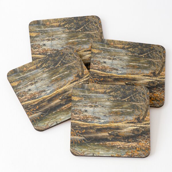 Item preview, Quiet Forest Lake | Watercolor Woodland Landscape designed and sold by Forest Hollow Art.