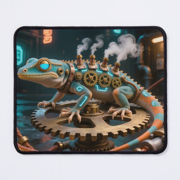 Item preview, Steam-Charged Cyber Gecko designed and sold by SynthRaccoon.