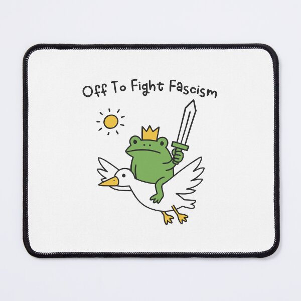 Item preview, Off To Fight Fascism Resist Frog Frogtifa Anti Fascist designed and sold by gunaone-design.