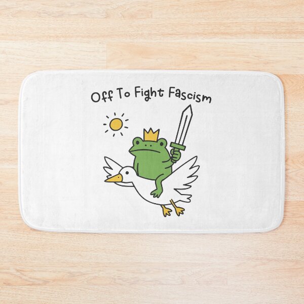 Item preview, Off To Fight Fascism Resist Frog Frogtifa Anti Fascist designed and sold by gunaone-design.