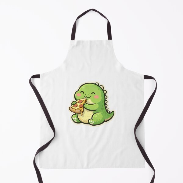 Item preview, Cute Dinosaur Eating Pizza – Funny Kawaii Dino Food Lover Sticker designed and sold by MrDev.
